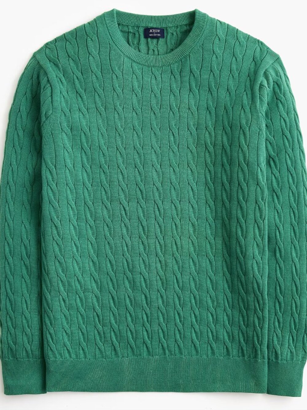 Jcrew factory Mens Cotton Cable Crewneck Sweater - Size M - NWT